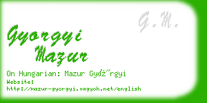 gyorgyi mazur business card